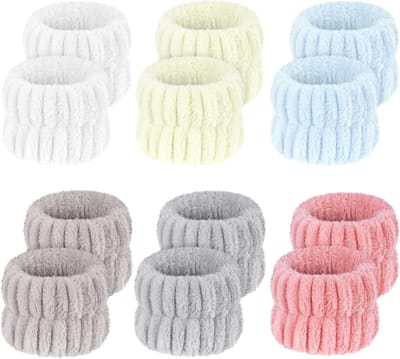 Elastische Microfiber Polsband voor Vrouwen en Meisjes - Absorberende Zweetband voor Make-up en Gezichtsverzorging