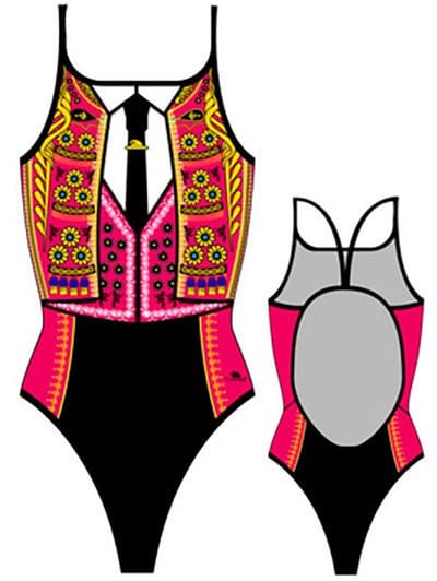 Turbo Bullfighter Zwemkleding Zwart 2XL Vrouw