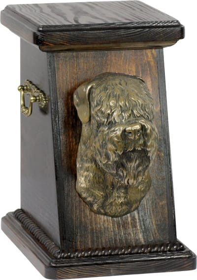 Elegante urn voor hondenas met beeld van een Zwarte Russische Terrier