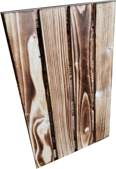 Houten Kisten - Opslag Bakken - Decoratie Opslag - Gevlamd Dennenhout - 50x40x30 cm - Bruin