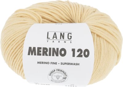 Lang Yarns Merino 120 - 49 zachtgeel - Merinowol Garen