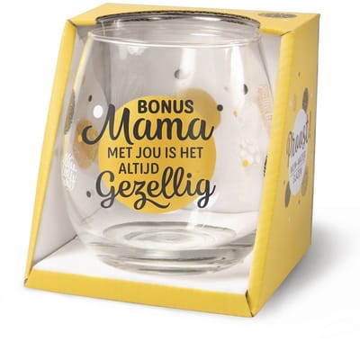 Wijn- waterglas - Bonus mama