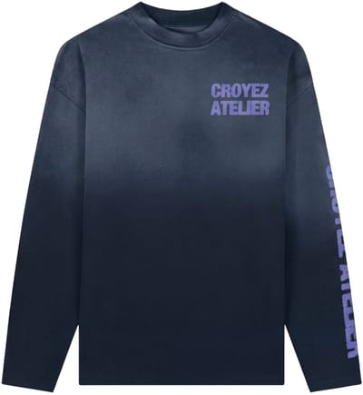 Croyez - Shirt Zwart Croyez Sprayed Atelier Longsleeve Longsleeves Zwart Crb30026013