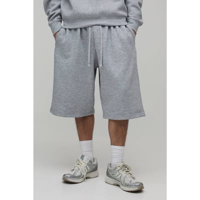 Essentiële Jersey Jort | Grey Marl | Size XS
