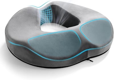 Ergonomische zitring voor stuitbeenontlasting, traagschuim kussen voor optimale ondersteuning en comfort