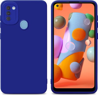 Cadorabo Hoesje geschikt voor Samsung Galaxy A11 / M11 in FLUID BLAUW - Beschermhoes gemaakt van flexibel TPU silicone Cover Fluid Case