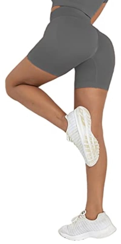 Dames sportshorts met hoge taille - Naadloze fitnessbroek voor yoga en training