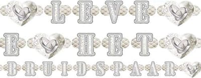 Folat - Letterslinger Leve het bruidspaar (6 meter)