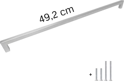 Handgreep RVS 49,2 cm – Extra Lange Kastgreep & Meubelgreep – Voor Keukenkastjes, Lades & Schuifdeuren – Modern & Industrieel
