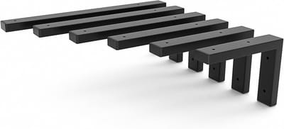 Wastafelhouder set - Onderbouw drager - Zelfmontage badkamer - Koudgewalst premium staal - 20 cm - Zwart