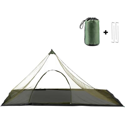Kampeertent met draagtas Waterbestendige buitentent van gaas voor backpacken, wandelen en kamperen groen