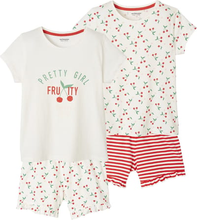 Vertbaudet Set met 2 pyjama's kersen