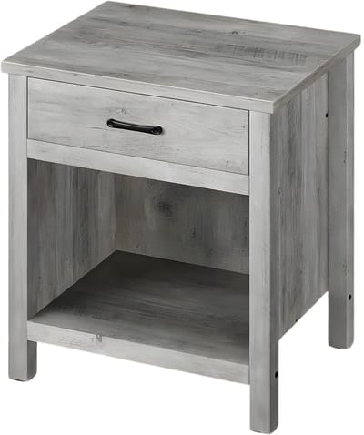 Modern houten nachtkastje - Voor slaapkamer, kinderkamer, woonkamer & kantoor - Veelzijdig bijzettafeltje met opberglade - Hout