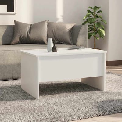 vidaXL - Salontafel - 80x50x42,5 - cm - bewerkt - hout - wit