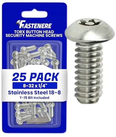 Beveiligingsmachineschroeven - Sabotagebestendig - 8-32 x 1/4 inch (25 stuks)