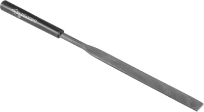 Platte naaldvijl 0,2 inch schachtmaat 7 inch totale lengte staal raspvijlen antislip handvat voor werkplaatsen