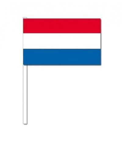 Zwaaivlaggetjes Nederland - 100x - 12 x 24 cm - handvlaggetjes - versiering - feestartikelen