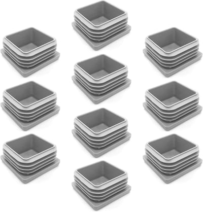 Lamellenstoppen - Buisdoppen Einddoppen - Meubels Beschermen - UV-bestendig Kunststof - 10 x 10 mm - Grijs