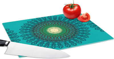 Glazen Snijplank - 28x20 - Mandala - Design - Patronen - Filigraan - Snijplanken Glas