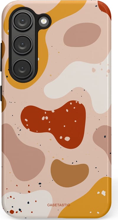 Casetastic Hoesje Geschikt voor Samsung S23 - Stijlvolle Beschermende Duo-layer Case - Terrazzoque