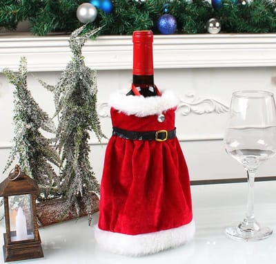 Hiden - Kerst Wijnfleshoes - Kerstpakket - Kerst cadeau - Kerstdecoratie - Kerstdecoratie Tafel - Jurk