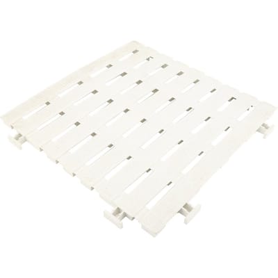 4 Pièces Piscine PVC Sol Tapis Antidérapant Tapis Antidérapants Accessoires Fourniture Blanc white