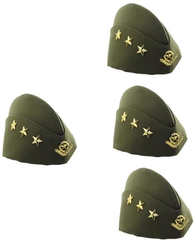 Dailygoods- Zeilhoed 4 Stuks - Bootmuts/Herenmuts - Stijlvolle Look - Canvas - Lichtgewicht - Geschikt voor Dames/Heren - Afmetingen 28 x 14 cm - Baret