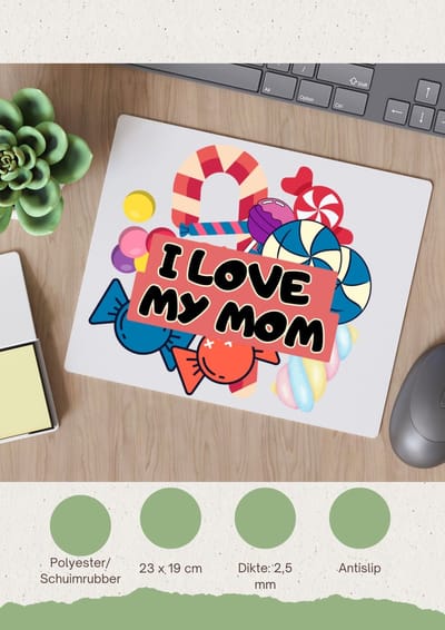 Akyol - mama cadeau Muismat - Mama - moeder - met opdruk - mama - verjaardag - moederdag - mama cadeautjes - moederdag cadeau - verjaardag - liefste mama - leuk kado om te geven - 23 bij 19 cm