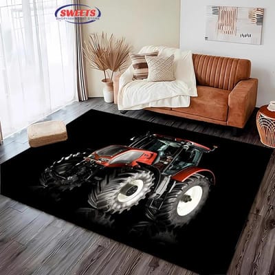 Grote Machines Tractor Serie Patroon Groot Tapijt voor Huis Woonkamer Kinderkamer, Sofa Deurmat Vloerkleed Antislip Decor Mat 60*90cm