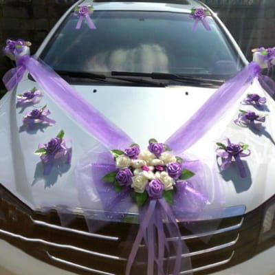 Kunstbloemen PE Roos Trouwauto Bloemen Voorkant Team Decoratie Koreaanse Trouwauto Decoratie Set Onderauto Decoratie Bloemen