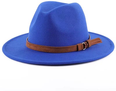 Petten - Bucket hat heren - Bucket Hat - Zonnehoed dames - Bucket hat heren - Wandelhoeden - Wollen hoeden Waterdichte - Oprolbare vilten hoeden voor buiten - Opvouwbare leren hoedvoering - Voor mannen en vrouwen(Koningsblauw)