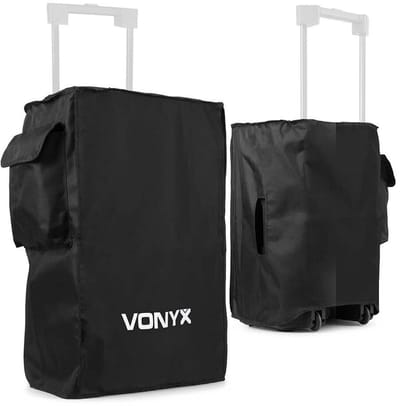 Vonyx SC15B speaker hoezen voor 15 inch speakers - Set van 2 speakerhoezen - Met opbergvak - Zwart