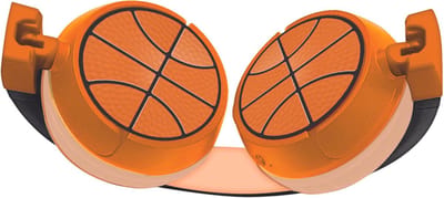 2-in-1 Bluetooth® en Bedrade comfortabele opvouwbare Koptelefoon met veilige volumebeperking Basketball Design