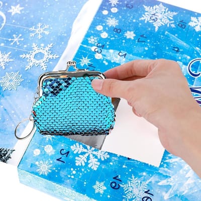 Kerst Adventskalender voor Meisjes, 24 Vullingen, Verrassingen zoals Sieraden, Haaraccessoires en Portemonnee