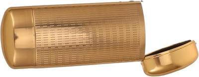 Brillenhoesje Aluminium - Oogglazen Bescherming - Veilige Opslag - Harde Cover - 14.5 cm Lengte - Goudkleurig