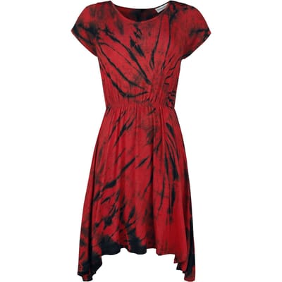 Innocent - Gothic Mini-jurk - Erato jurk - M tot 4XL - voor Vrouwen - rood-zwart
