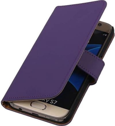 Bookstyle Wallet Case Hoesjes Geschikt voor Samsung Galaxy S7 G930F Paars
