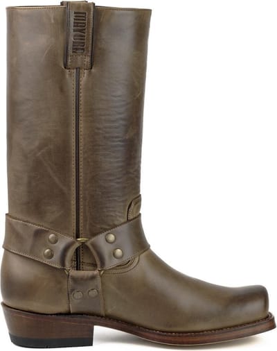 Mayura Boots 01 Bruin/ Biker Western Laarzen Mannen Vierkante Neus Platte Hak Vast Sierspoor Maat EU 40