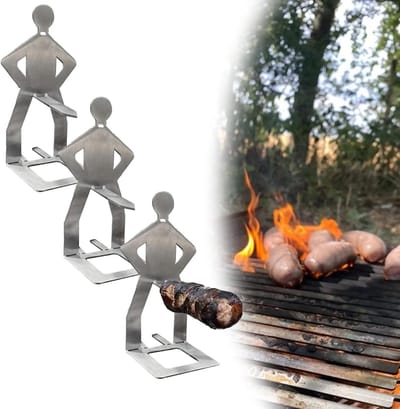 NTHProducts Sausage Holder - Hot Dog Grill Tool - Creatief ontwerp - 20.5 x 15 x 1.6 cm - Barbecue Rack - Voor buiten koken - model