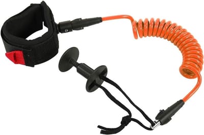 Surflijn voor plank - Polslijn bodyboard - Veilig surfen - Verstelbare polsband - 150 cm lengte - Oranje
