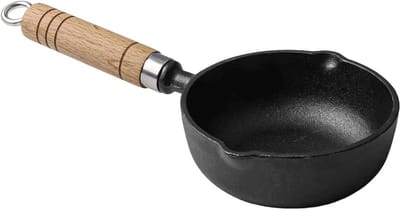 Gietijzeren Koekenpan - Mini Pan - Ontbijt Bakken - Natuurlijke Antiaanbaklaag - 13 cm - Zwart