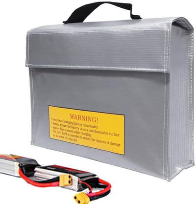 Batterij Veiligheidstas - Batterij Beschermhoes - Batterijen Opslaan - Brandvertragende Constructie - 240x185x65MM - Multicolor