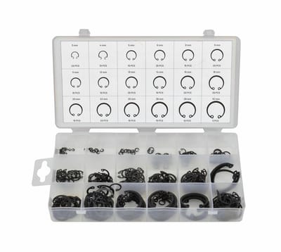 Awtools AW18329 - Binnenste Seegerringen Set - 300 stuks - Veerstaal - Met Organisator