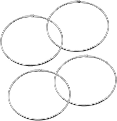 Set van 4 stuks 150mm Metalen Ringen voor Ophangen van Sjaals, Riemen en Kledingaccessoires - Veelzijdige Sluitringen voor Snelle Bevestiging en Organisatie