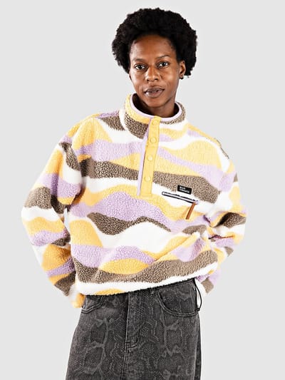 Blue Tomato Wavy Polar Teddy Half-Zip Fleece Trui roze