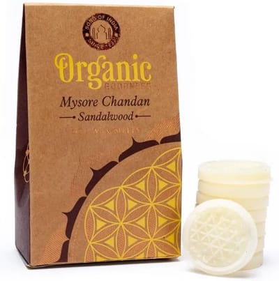 Mysore Chandan Sandelwood smeltkaarsjes - Sandelhout - Wax Melts - Sojawas - Etherische olie - geurbeleving