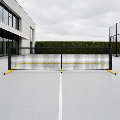 Pickleball Net Met Wielen Stevig Metalen Frame Verrijdbaar Pickleball Net Sportuitrusting Heavy-Duty Eenvoudige Installatie Voor Competitie