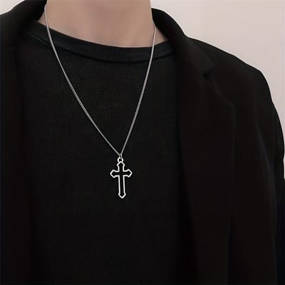 VANDAAG VERZONDEN - Ketting - Kruis - Christelijk - Jezus - Roestvrijstaal