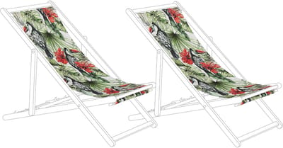 ANZIO/AVELLINO - Ligstoel doek set van 2 - Toekan - Polyester