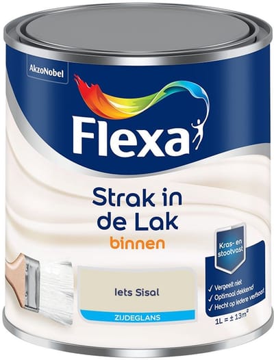Flexa - Strak In De Lak Binnenlak Zijdeglans - Iets Sisal - Mengverf - 1 L